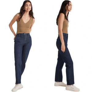 Madewell | Perfect Vintage Straight‎ Jean in Greenhaven Wash - Seamed Version